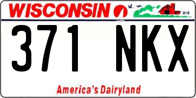 WI license plate 371NKX
