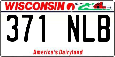 WI license plate 371NLB