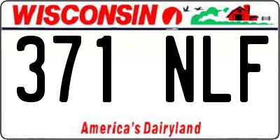 WI license plate 371NLF