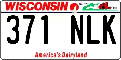 WI license plate 371NLK