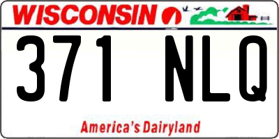 WI license plate 371NLQ
