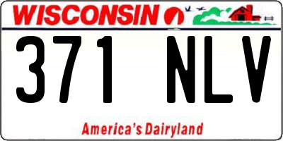 WI license plate 371NLV