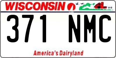 WI license plate 371NMC