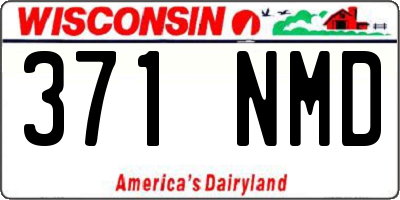 WI license plate 371NMD