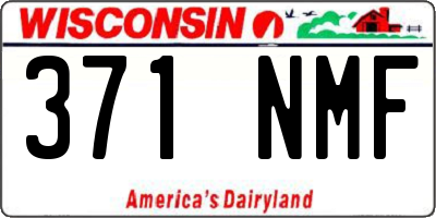 WI license plate 371NMF