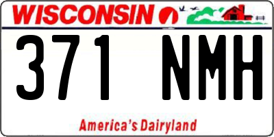 WI license plate 371NMH