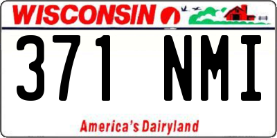 WI license plate 371NMI
