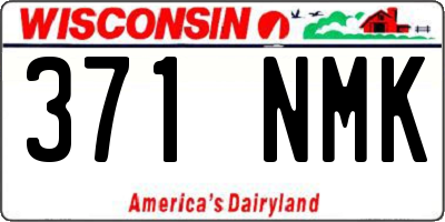 WI license plate 371NMK