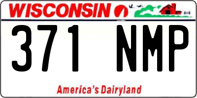 WI license plate 371NMP