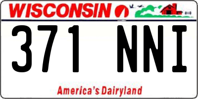 WI license plate 371NNI