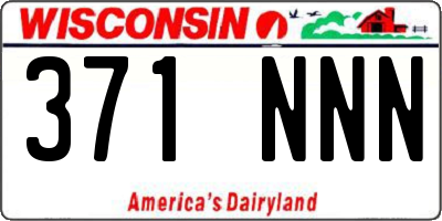WI license plate 371NNN