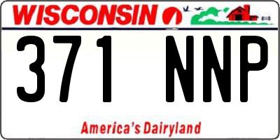WI license plate 371NNP