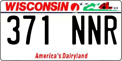 WI license plate 371NNR