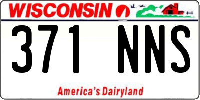 WI license plate 371NNS