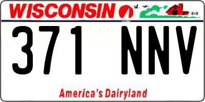 WI license plate 371NNV