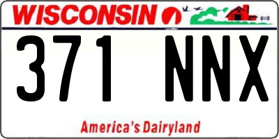 WI license plate 371NNX