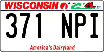 WI license plate 371NPI