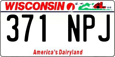 WI license plate 371NPJ