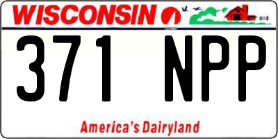 WI license plate 371NPP