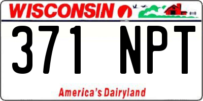 WI license plate 371NPT