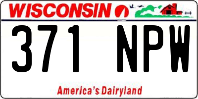 WI license plate 371NPW
