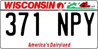 WI license plate 371NPY