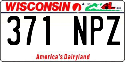 WI license plate 371NPZ