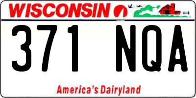 WI license plate 371NQA