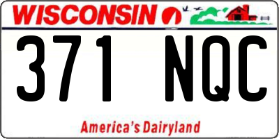 WI license plate 371NQC