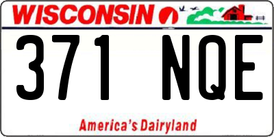WI license plate 371NQE