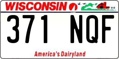 WI license plate 371NQF