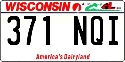 WI license plate 371NQI