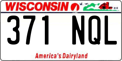 WI license plate 371NQL
