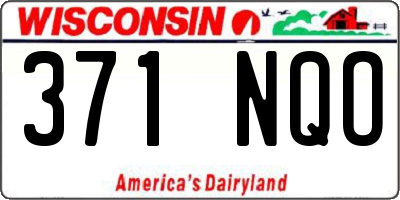 WI license plate 371NQO
