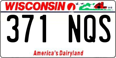 WI license plate 371NQS