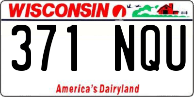 WI license plate 371NQU