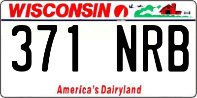 WI license plate 371NRB