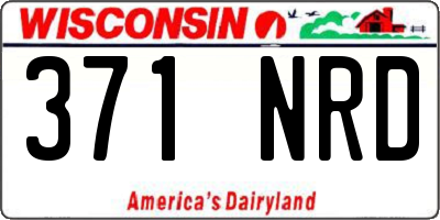 WI license plate 371NRD