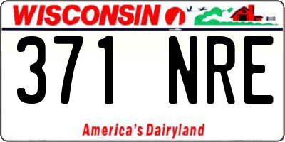 WI license plate 371NRE