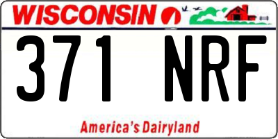 WI license plate 371NRF