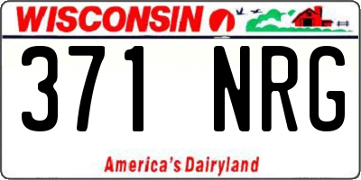 WI license plate 371NRG