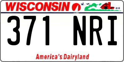 WI license plate 371NRI