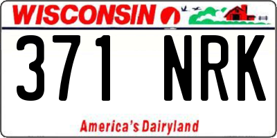 WI license plate 371NRK