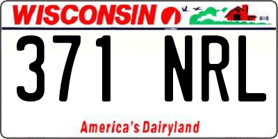 WI license plate 371NRL