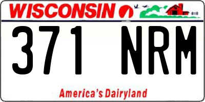 WI license plate 371NRM
