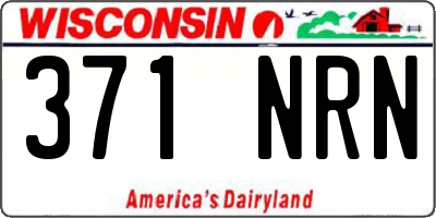 WI license plate 371NRN