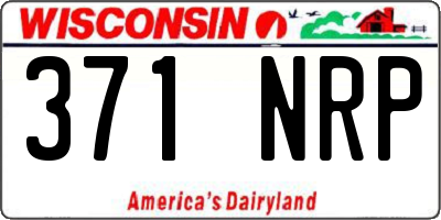 WI license plate 371NRP