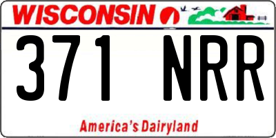 WI license plate 371NRR
