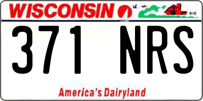 WI license plate 371NRS