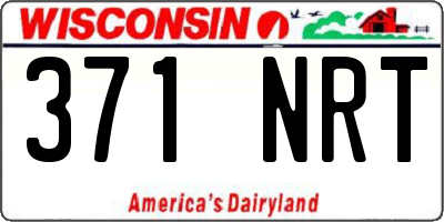 WI license plate 371NRT